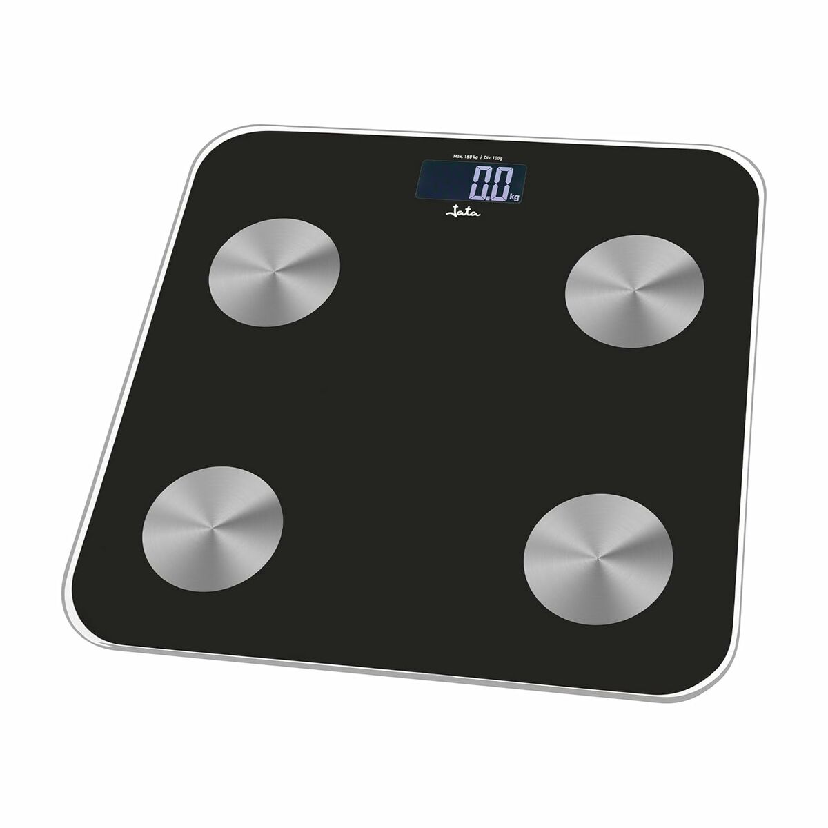 Digital Bathroom Scales JATA HBAS1155 Black Glass Tempered Glass 180 kg Digital Bathroom Scales JATA HBAS1155 Black Glass Tempered Glass 180 kg
