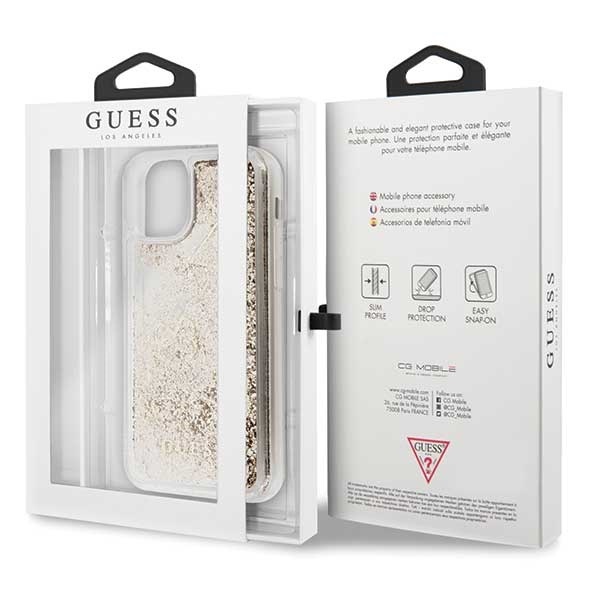 Guess GUOHCN61GLHFLGO Apple iPhone 11 gold hardcase Glitter Charms