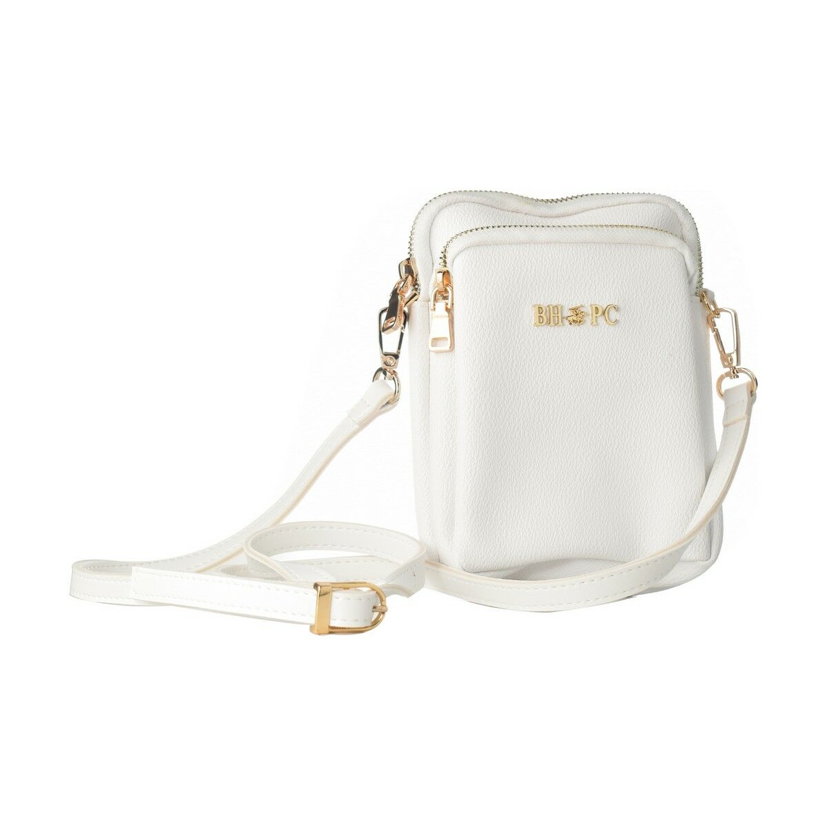 Damen Handtasche Beverly Hills Polo Club 1102-WHITE Weiß (12 x 17 x 4 cm)