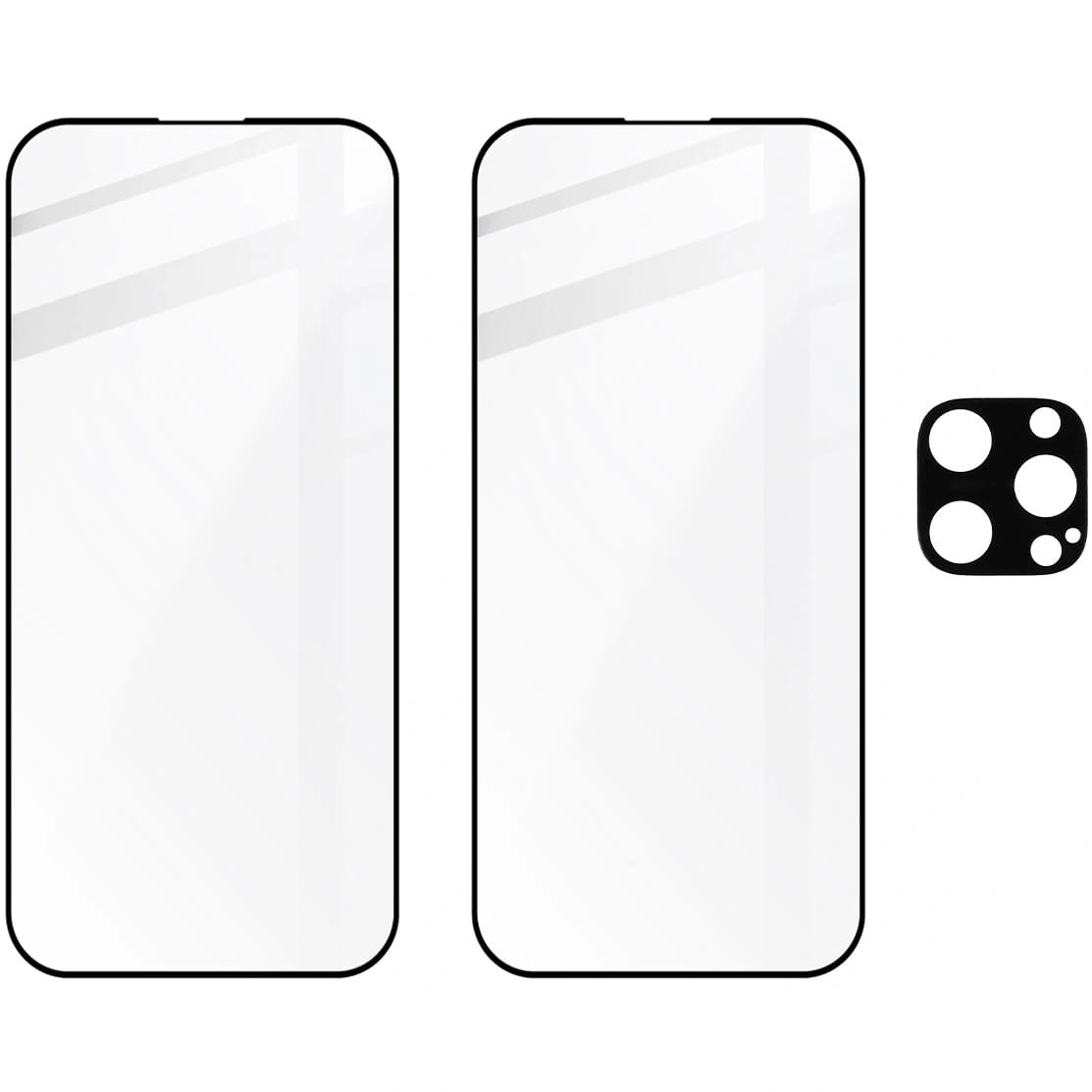 BIZON Edge 2x screen glass + camera glass Apple iPhone 15 Pro