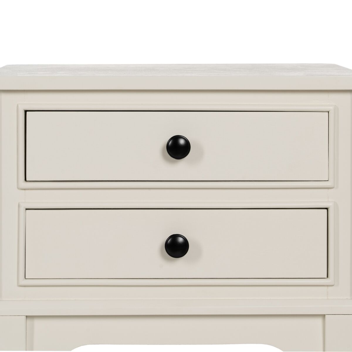 Nightstand White Pine MDF Wood 43 X 33 X 60 CM