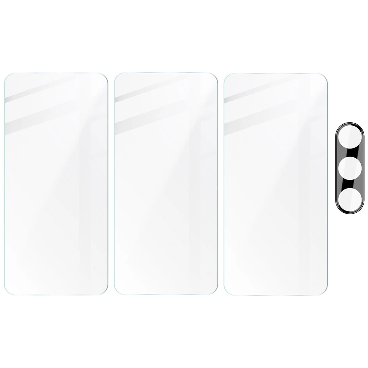 BIZON Clear 3x screen glass + camera glass Samsung Galaxy S24