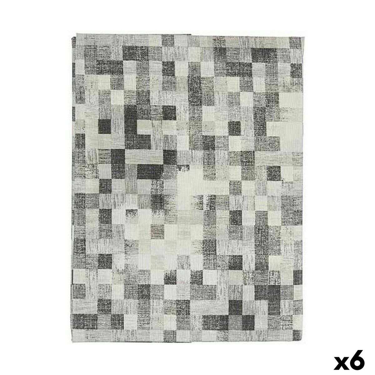 Tablecloth Thin canvas Anti-stain Frames 140 x 180 cm Grey (6 Units)