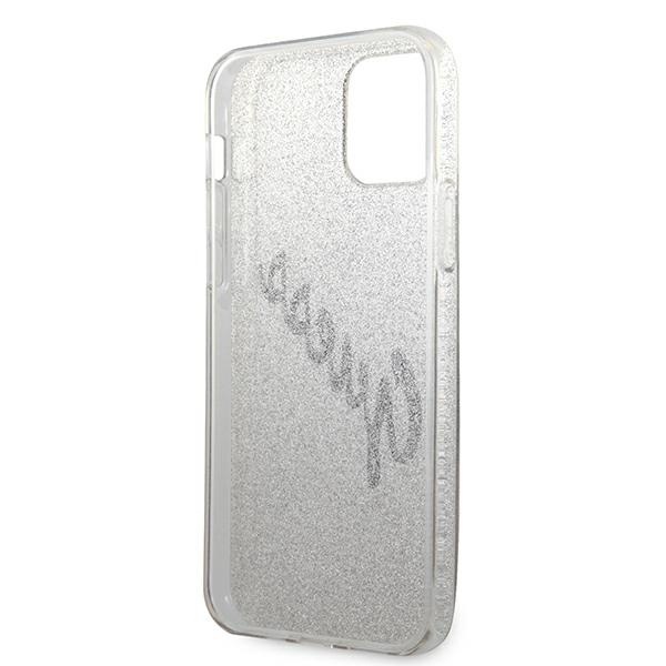 Guess GUHCP12MPCUGLSGO Apple iPhone 12/12 Pro gold hardcase Glitter Gradient Script