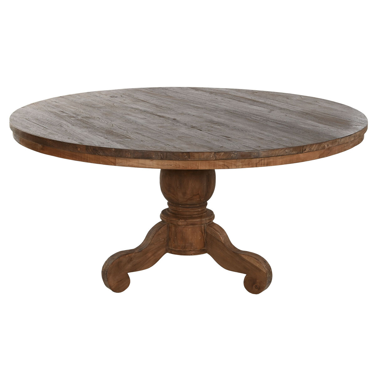 Dining Table Home ESPRIT Natural Teak 160 X 160 X 78 cm