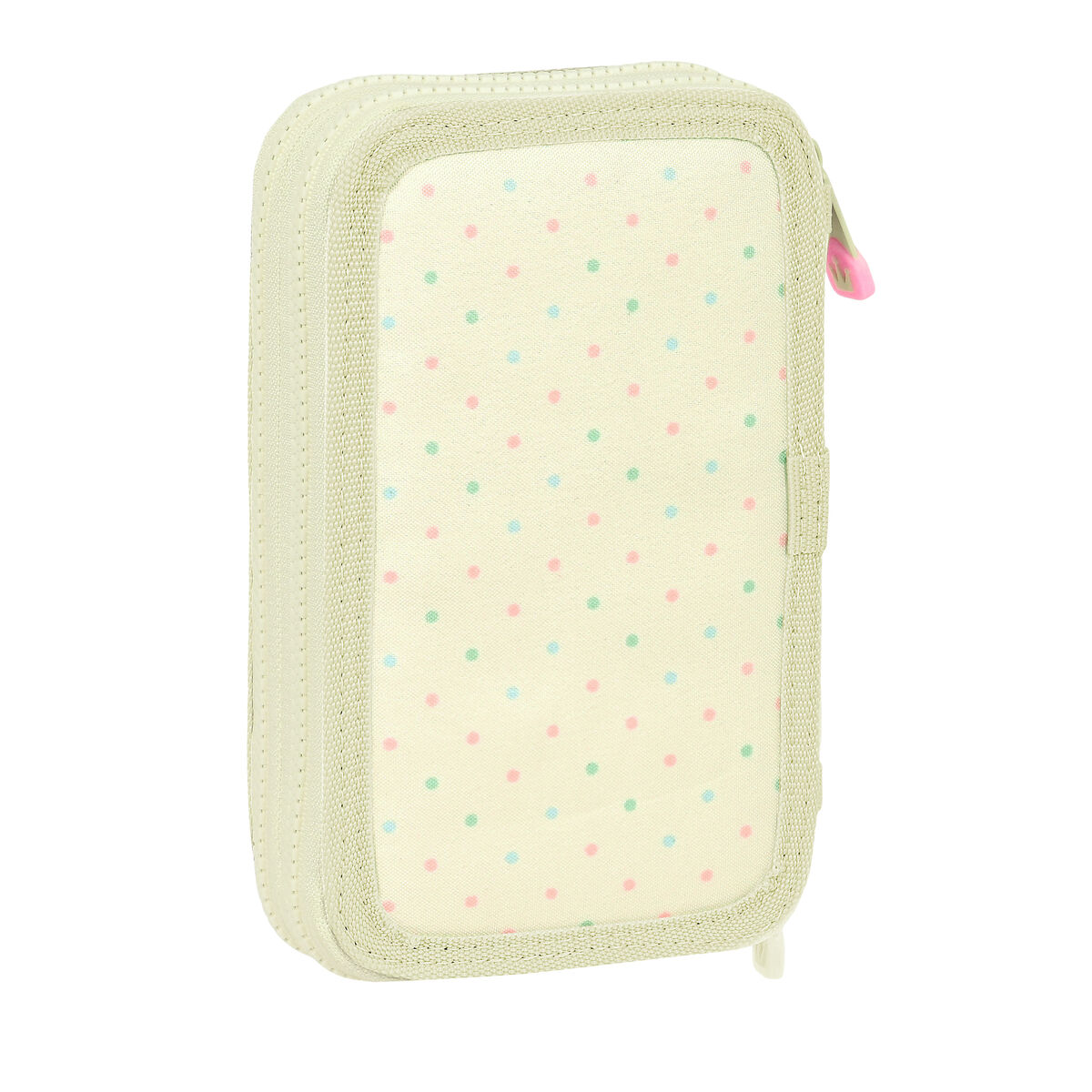 Federmäppchen mit Zubehör Glow Lab Magic flow Beige (12.5 x 19.5 x 4 cm) (28 pcs)