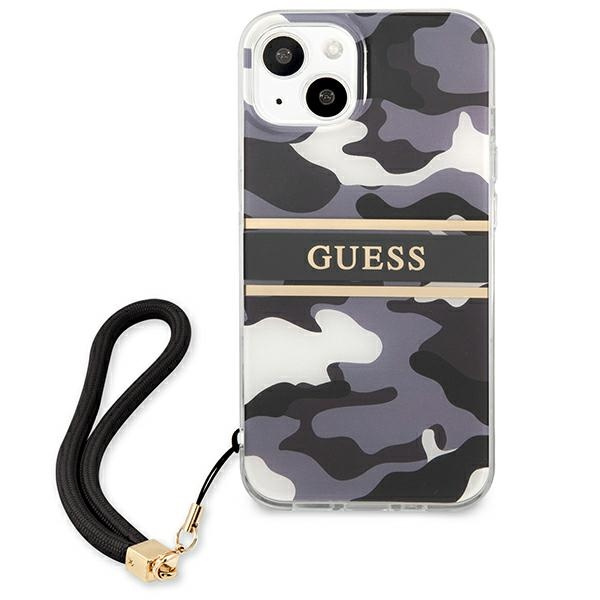 Guess GUHCP13SKCABBK Apple iPhone 13 mini black hardcase Camo Strap Collection