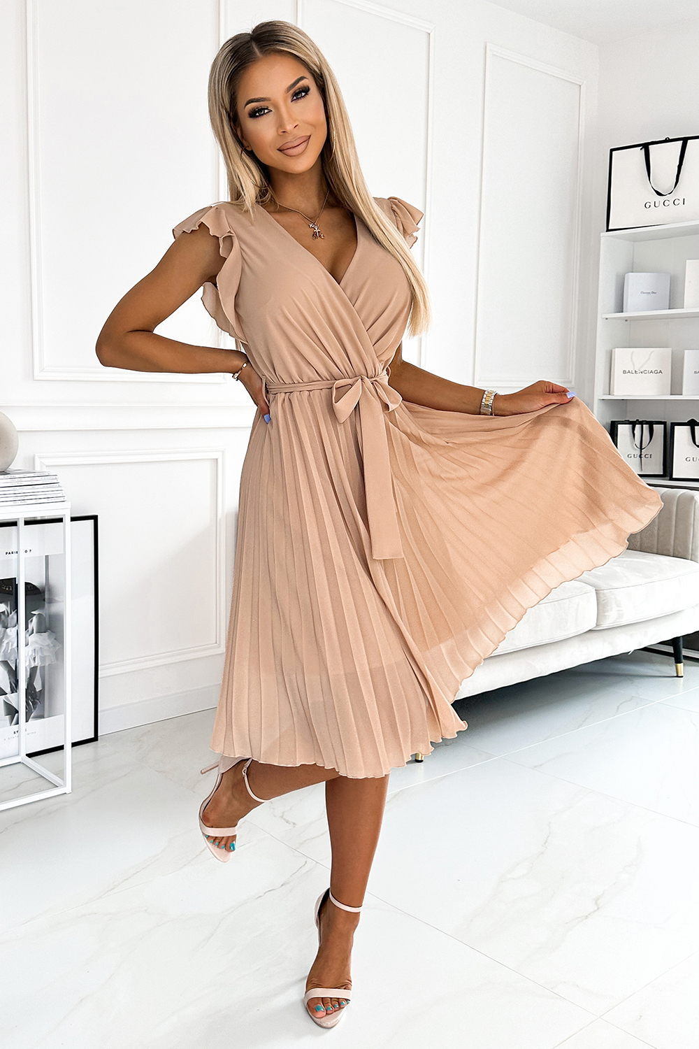  Cocktail dress model 181124 Numoco  beige