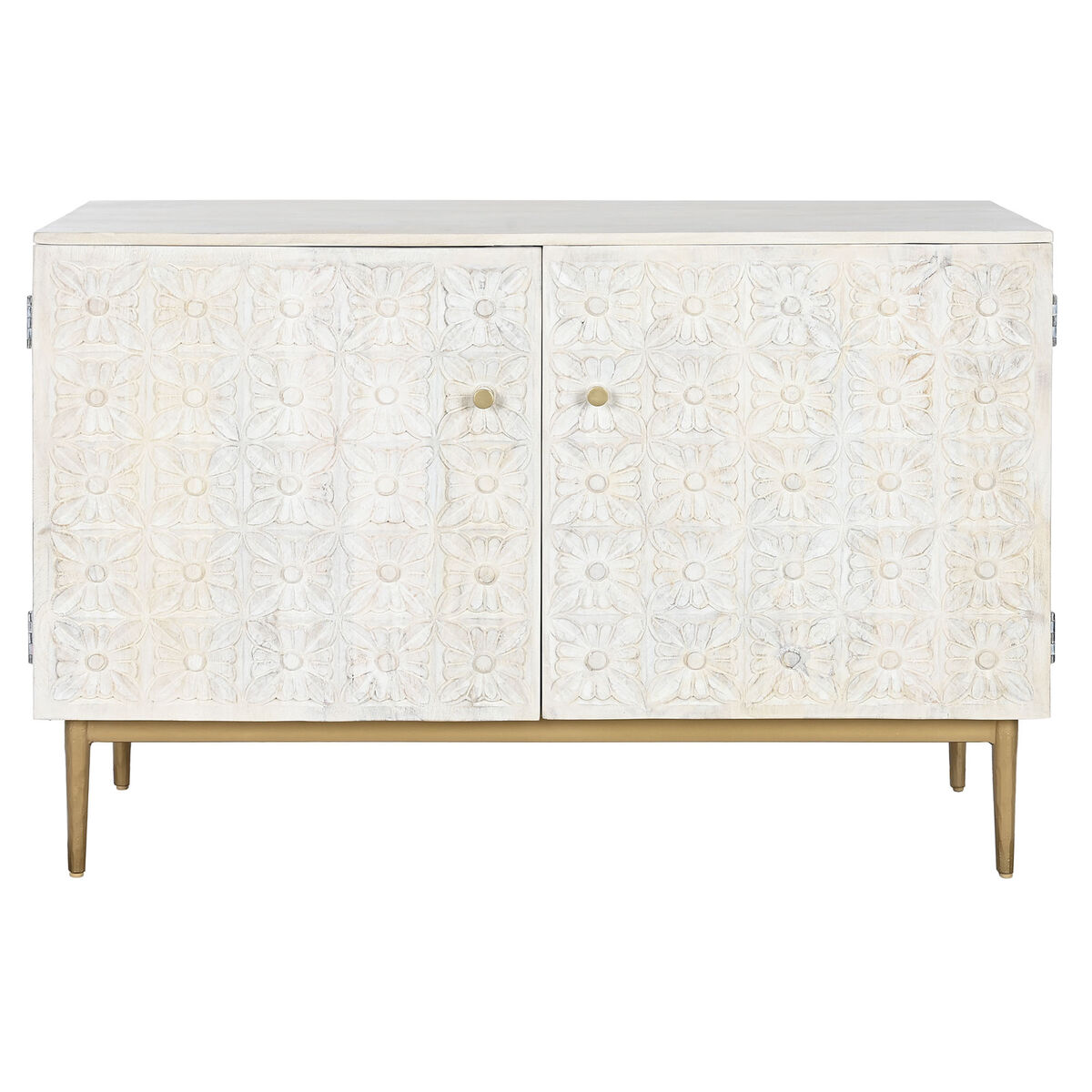 Sideboard Home ESPRIT White Golden 120 x 45 x 80 cm