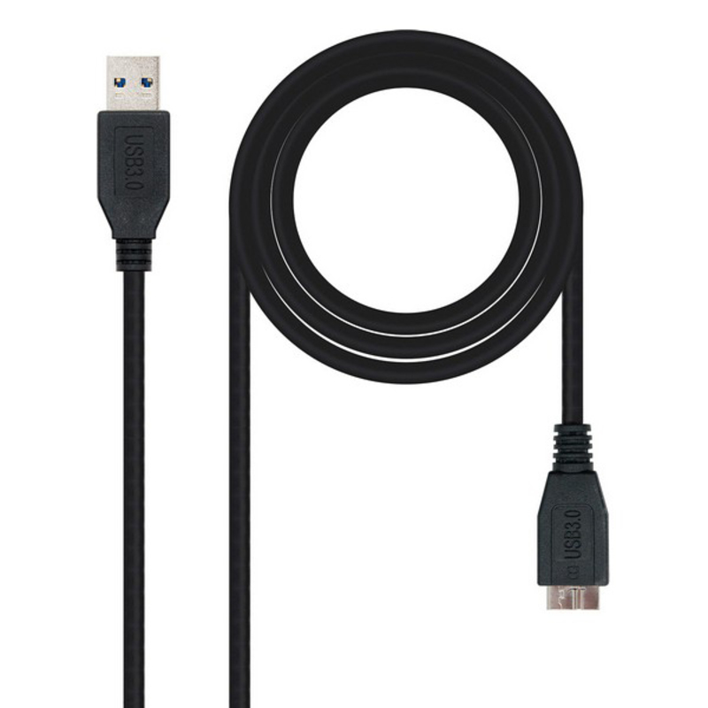 USB 3.0 A to Micro USB B Cable NANOCABLE 10.01.110-BK Black