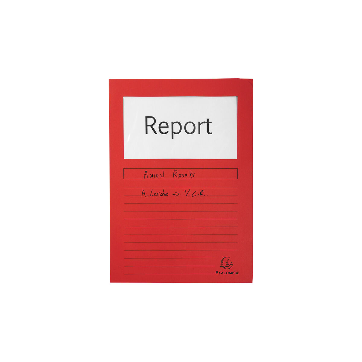 Subfolder Exacompta Forever Red Transparent window A4 (100 Units)