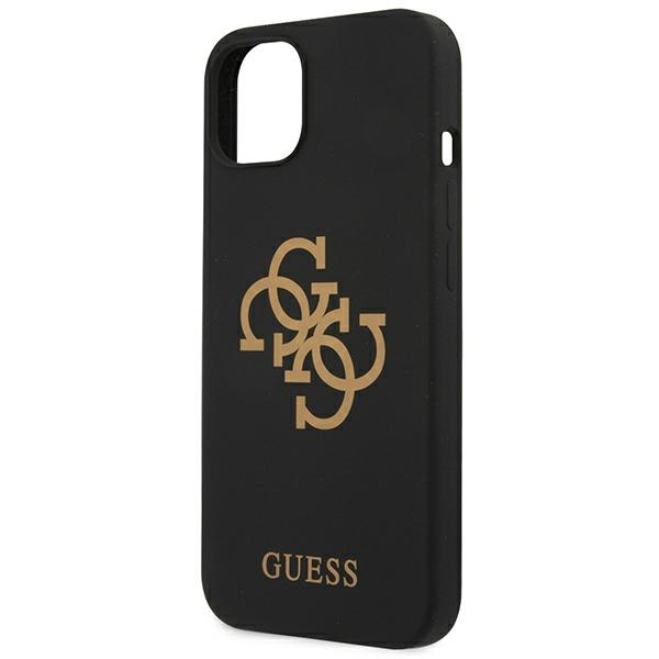 Guess GUHCP13SLS4GGBK Apple iPhone 13 mini black hard case Silicone 4G Logo