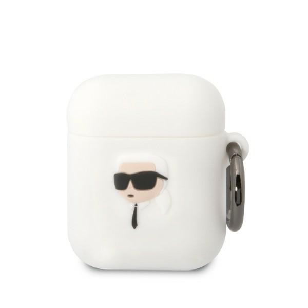 Karl Lagerfeld KLA2RUNIKH Apple AirPods 2/1 white Silicone Karl Head 3D