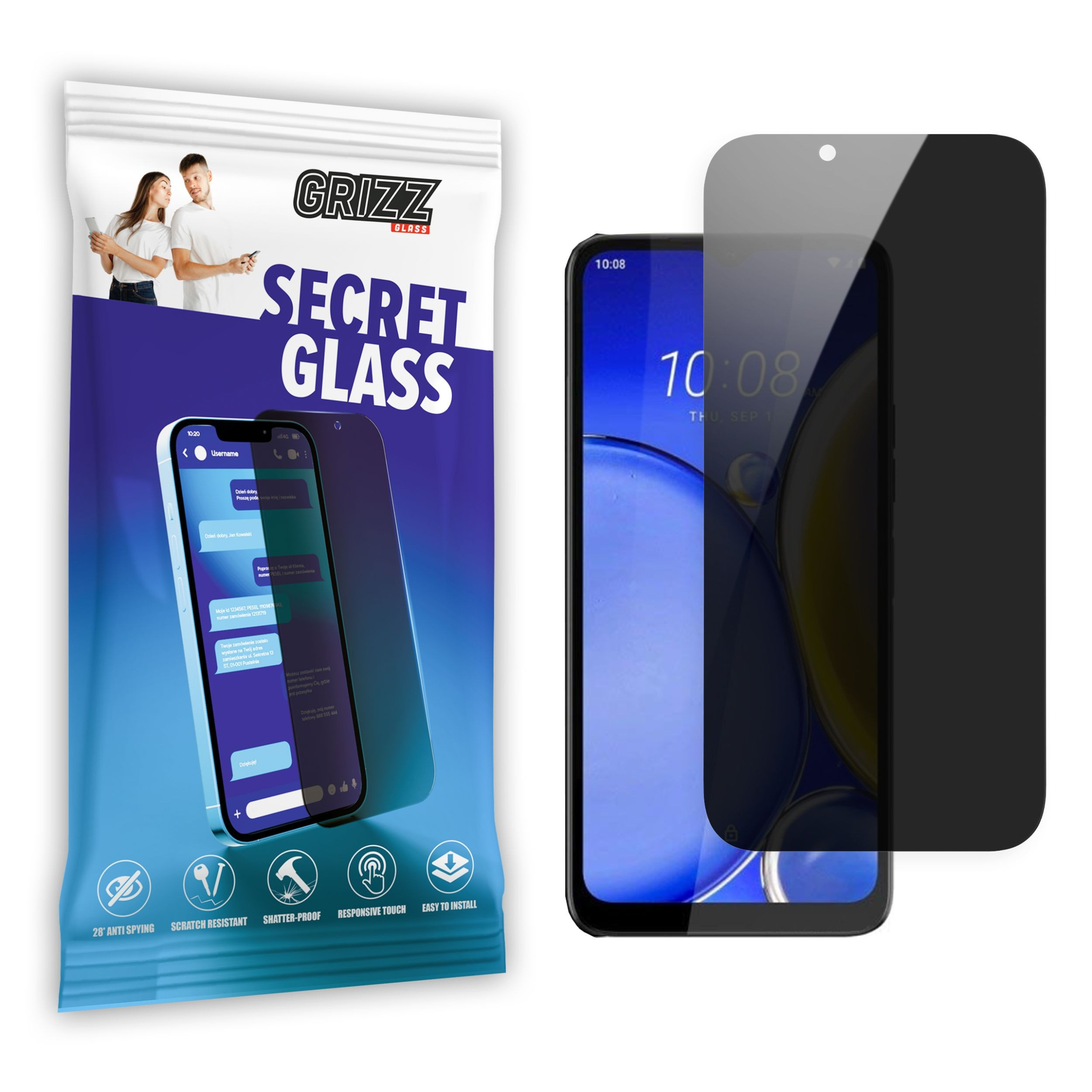GrizzGlass SecretGlass HTC Wildfire E Plus