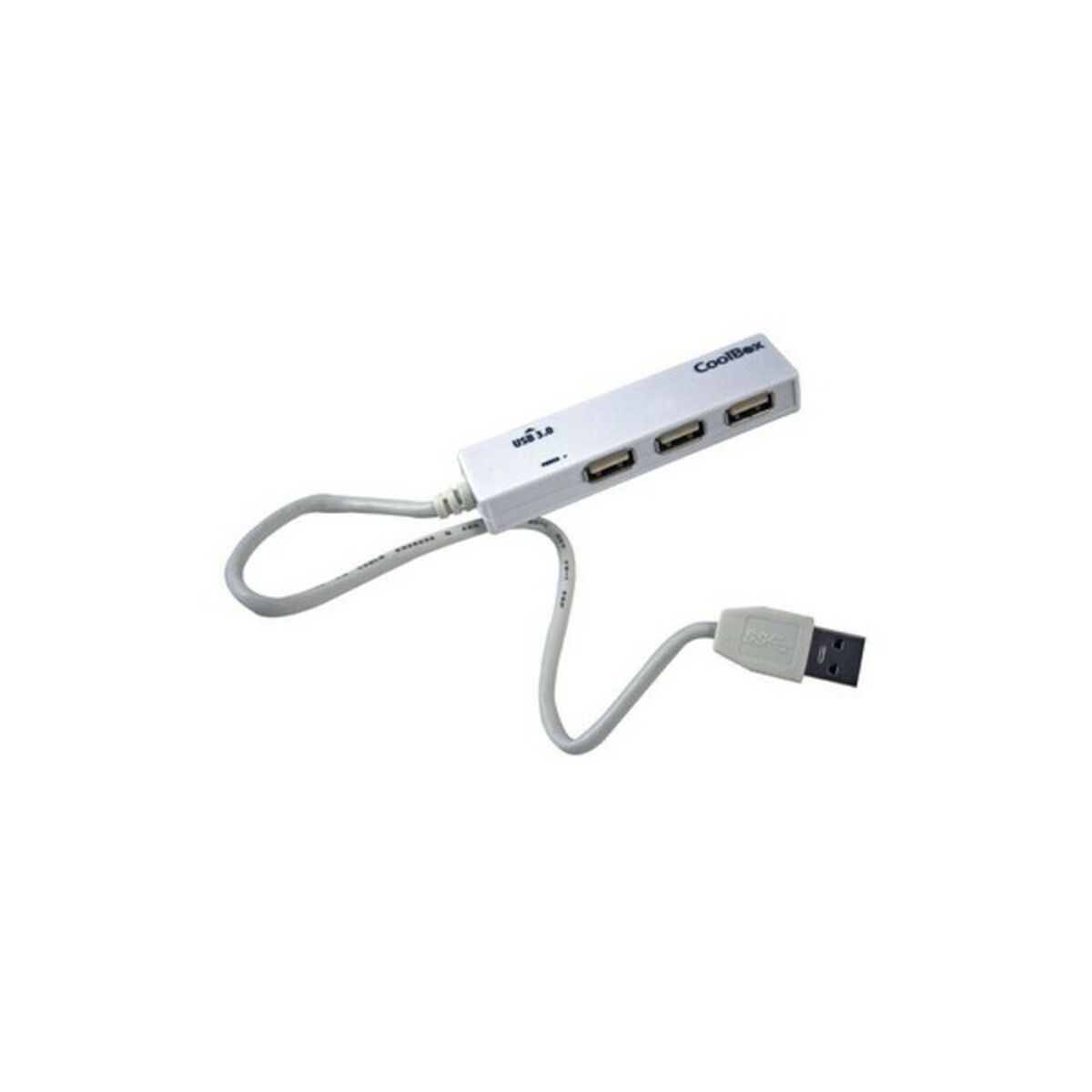 3-Port USB Hub CoolBox COO-H413 White Black