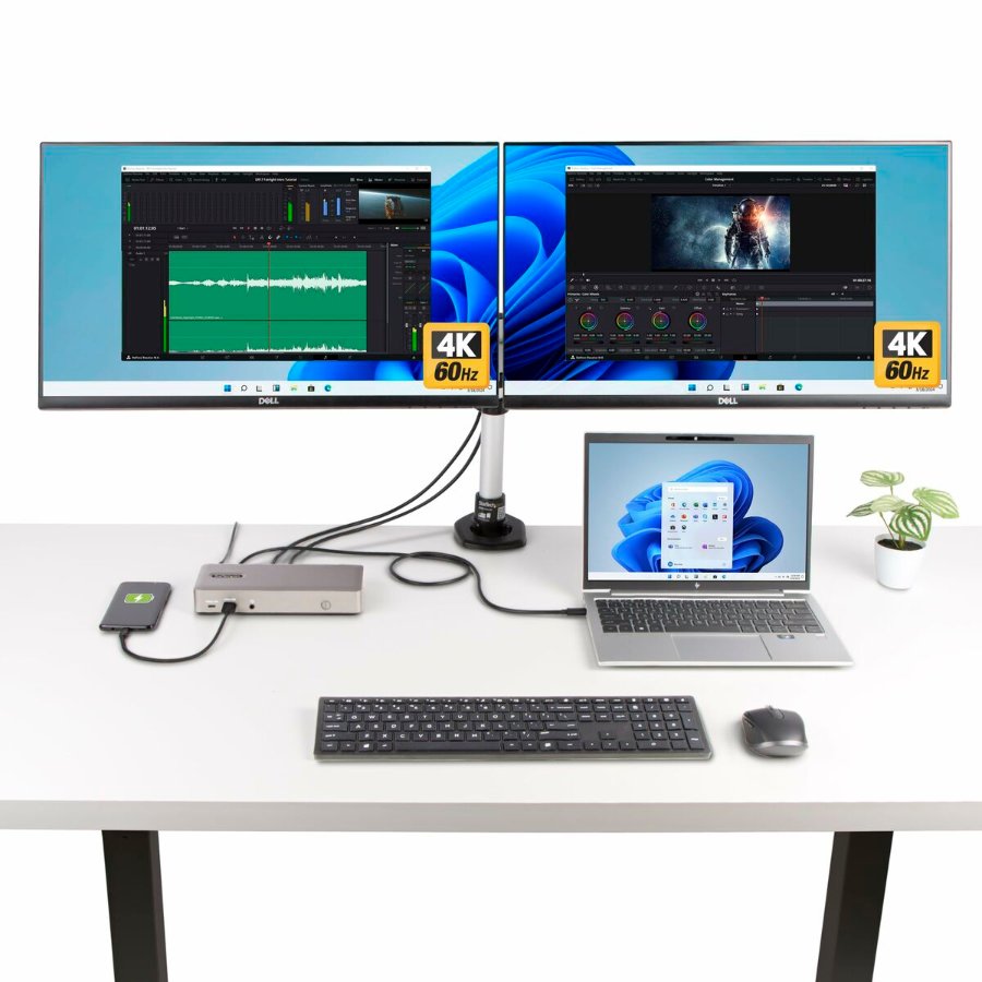USB Hub Startech 150UE-USB4DOCKTRIPLE Grey