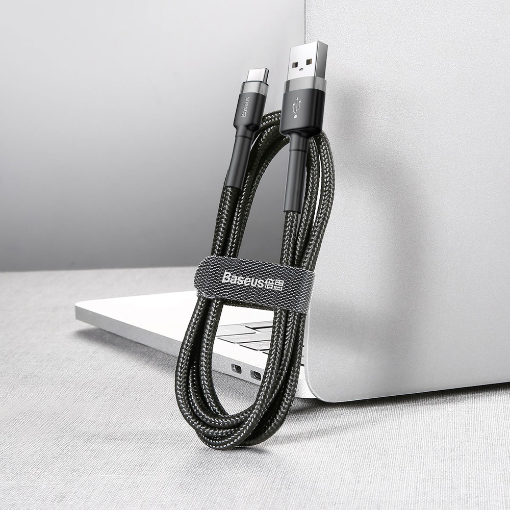 Baseus Cafule USB-A/USB-C Cable QC 3.0 2A 2M black-gray