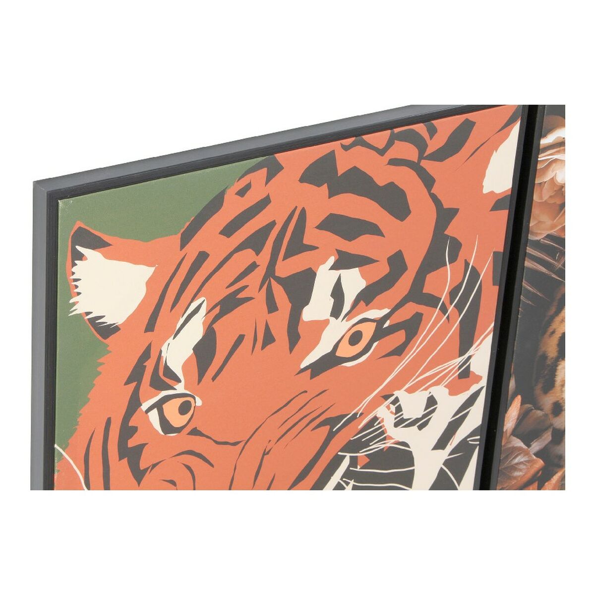 Painting DKD Home Decor 52 x 2,7 x 72 cm Tiger Modern (2 Units)