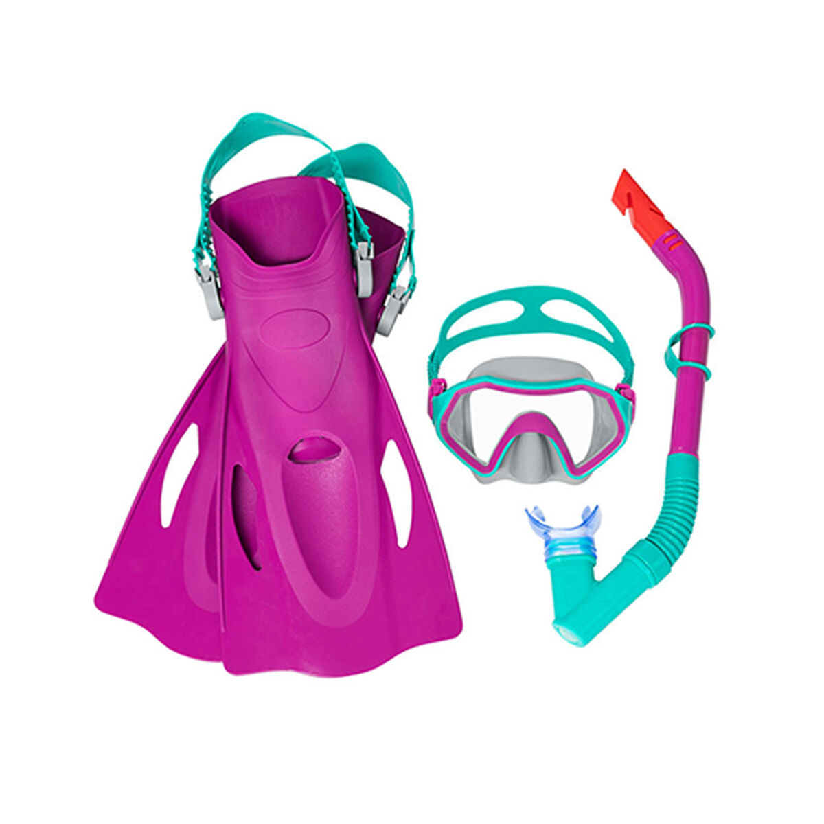 Diving Goggles with Snorkle and Fins Bestway 37-41 Blue (1 Unit)