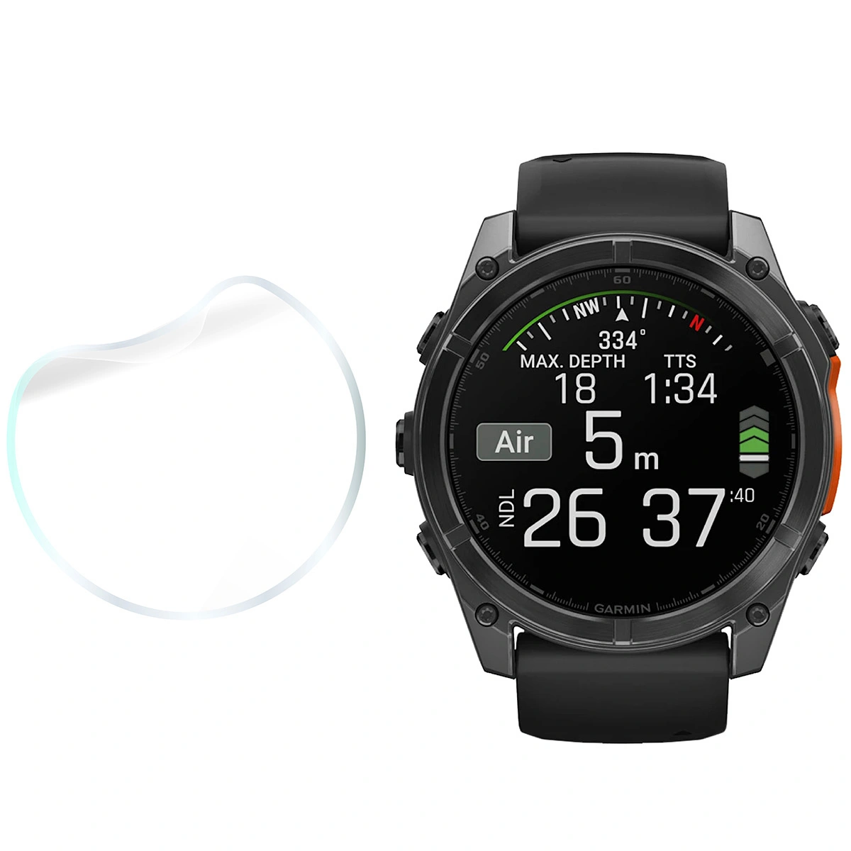 Bizon Glass Watch Hydrogel Garmin Fenix 8 Solar 51 mm / AMOLED 47 mm / AMOLED 51 mm [2 PACK]