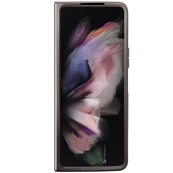 Guess GUHCZFD5P4TDPW Samsung Galaxy Z Fold 5 hardcase Leather 4G Triangle Strass brown