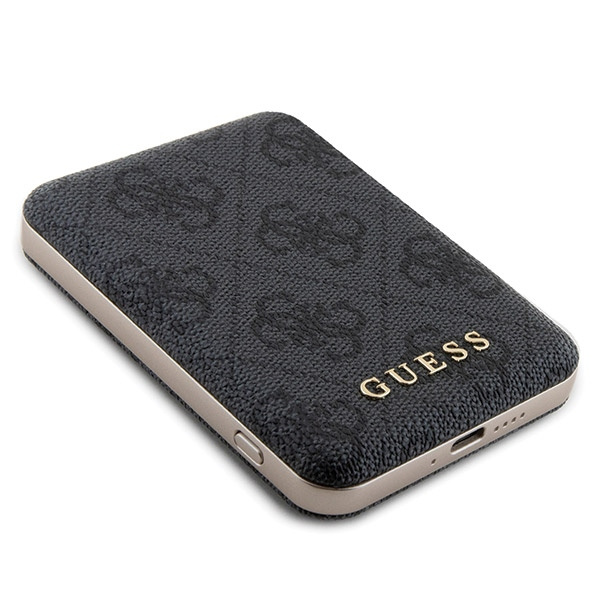 Guess GUBPM5P15L4GEMGK Apple iPhone 15 Pro hardcase + Powerbank 5000mAh MagSafe 4G Metal Logo black