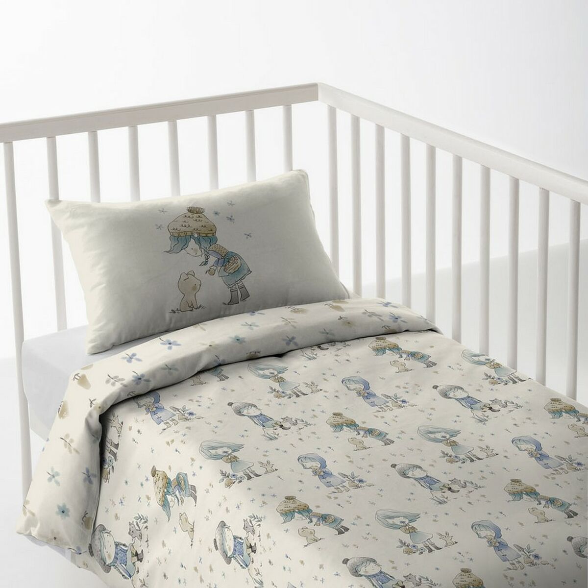 Cot Quilt Cover Cool Kids Dery Reversible 100 x 120 + 20 cm 60cm cot