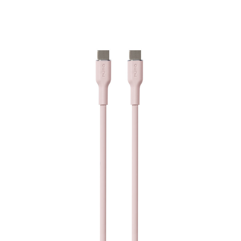 PURO ICON Soft Cable USB-C/USB-C 1.5m (Dusty Pink)