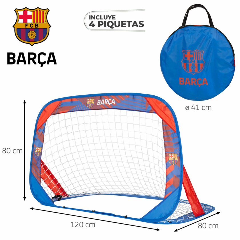 Football Goal F.C. Barcelona 120 x 80 x 80 cm (4 Units)