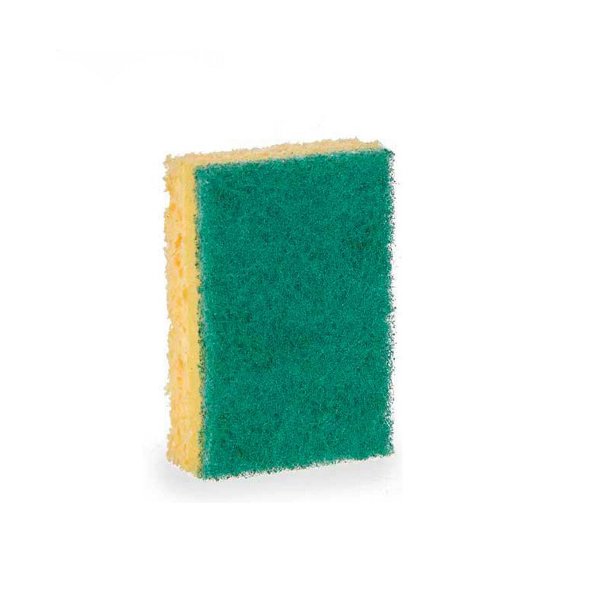 Set of scourers Abrasive fibre Green Yellow Cellulose (14 Units)