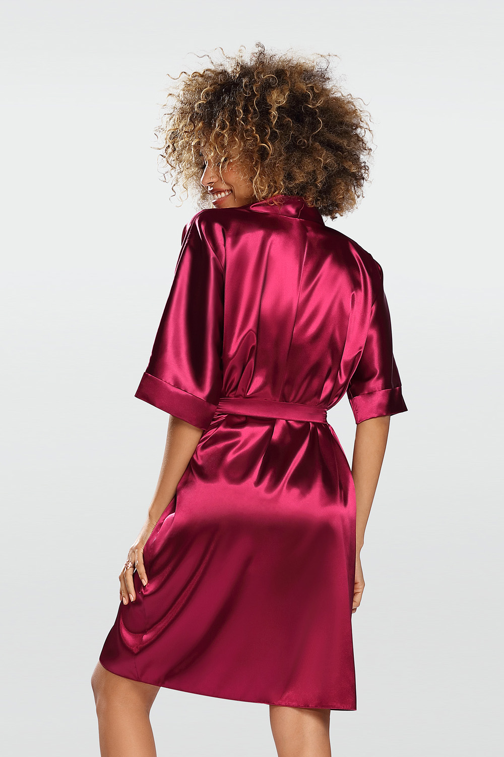 Schlafrock model 178904 DKaren rot Damen