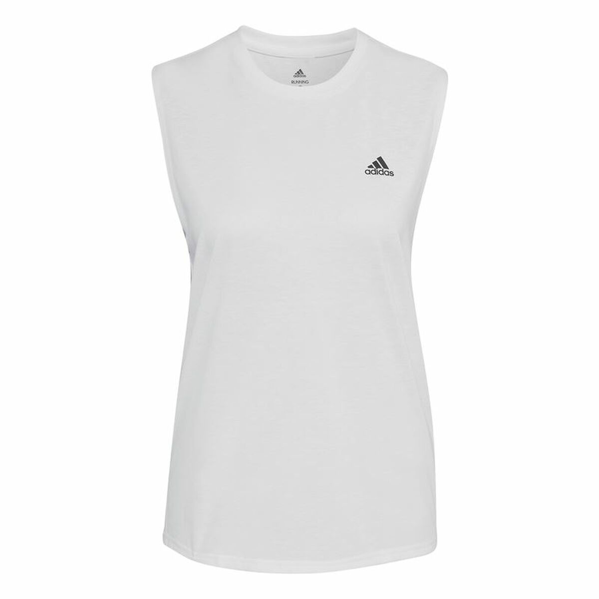 Women's Sleeveless T-shirt Adidas Muscle Run Icons White