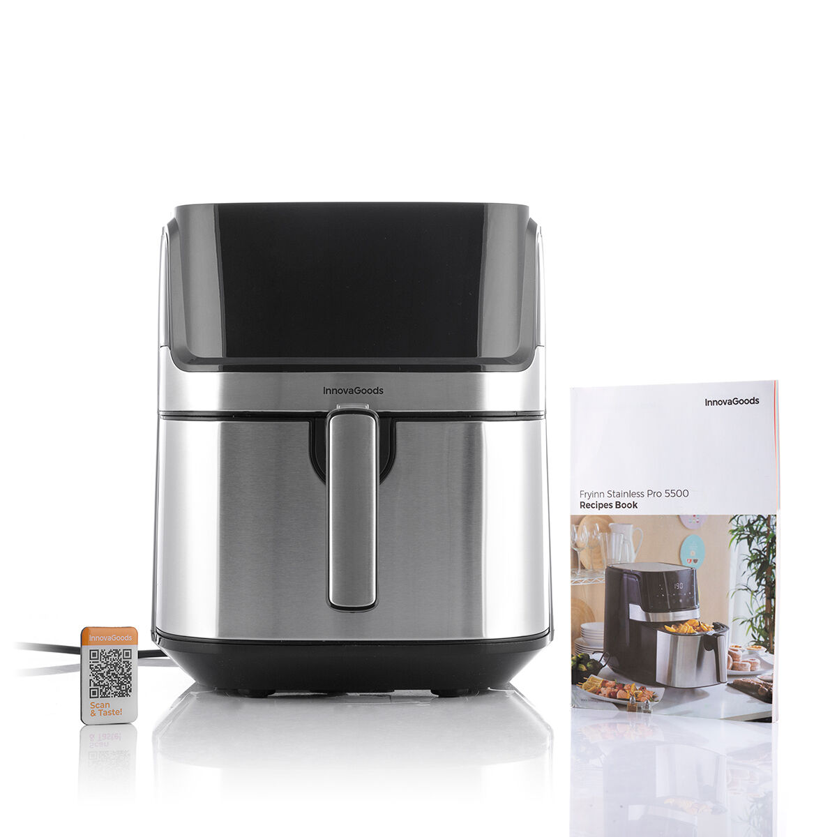 No-Oil Fryer InnovaGoods Fryinn Pro 5500 Black Stainless steel 1700 W 5,5 L No-Oil Fryer InnovaGoods Fryinn Pro 5500 Black Stainless steel 1700 W 5,5 L