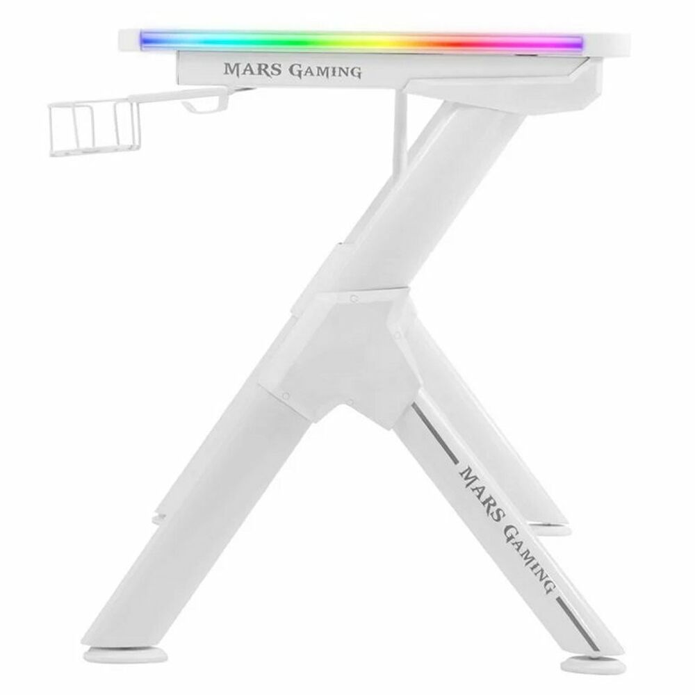 Table Mars Gaming MGDXL RGB LED RGB White Steel 160 x 60 cm