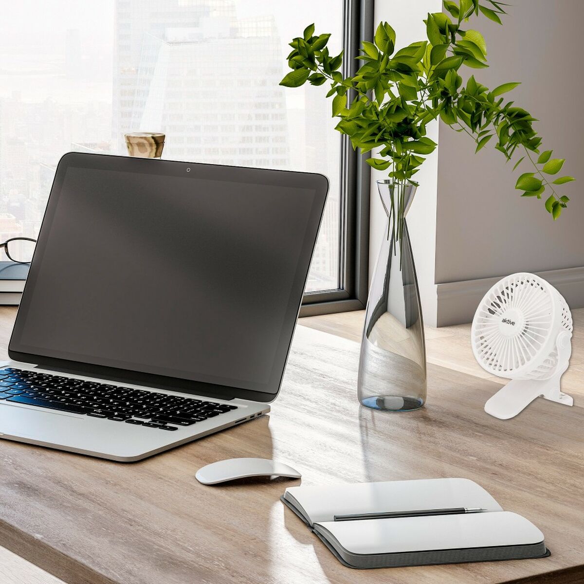 Rechargeable Desk Fan Aktive (6 Units)