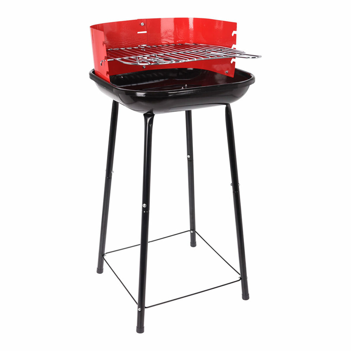 Charcoal Barbecue with Stand Grill 41 x 41 x 74 cm Red/Black