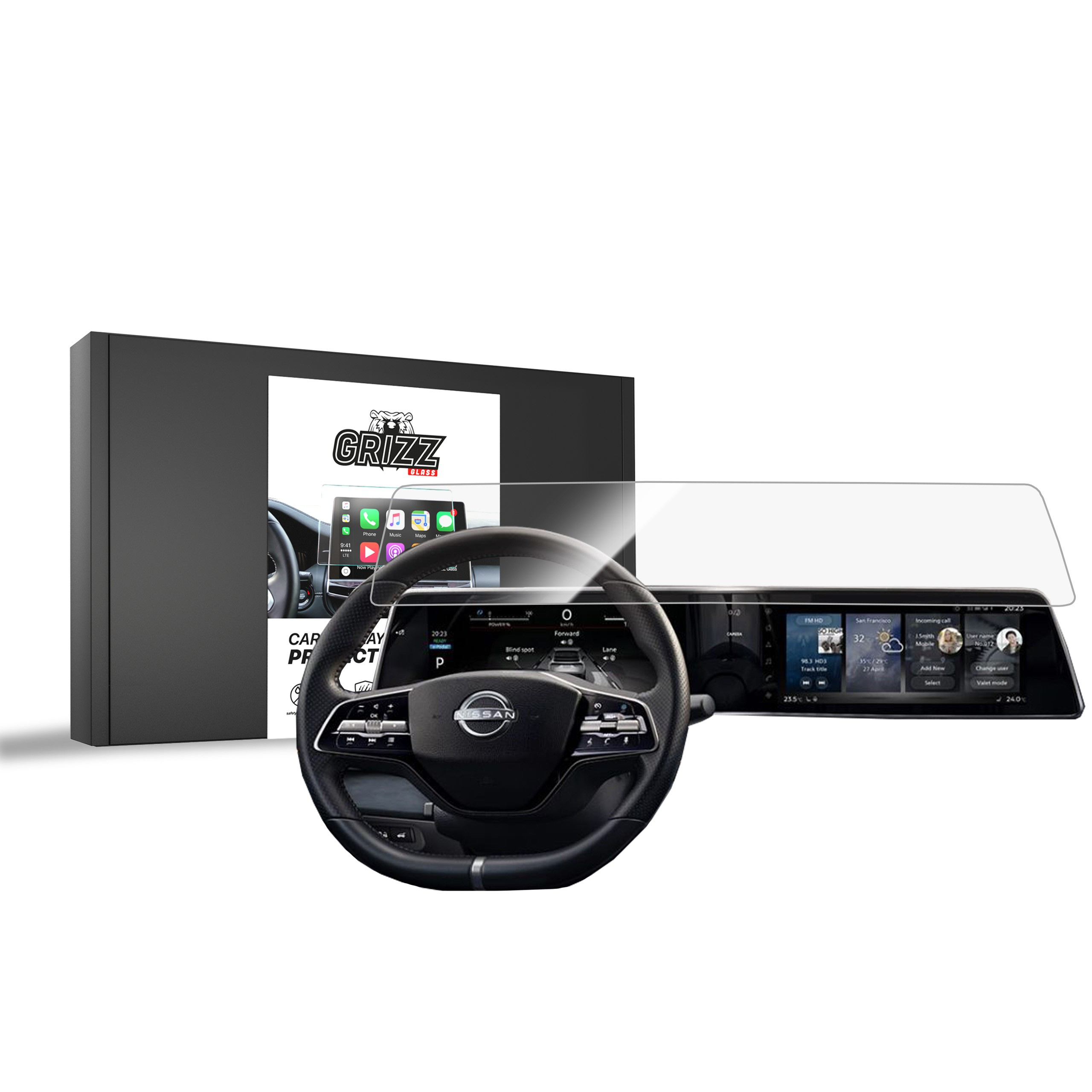 GrizzGlass CarDisplay Protection Nissan Ariya 12,3" 2024