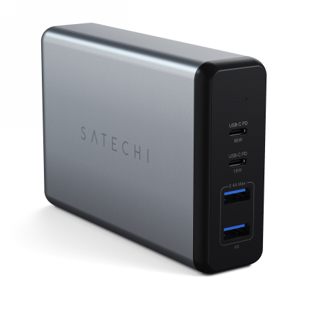 Satechi Desktop 108W Pro Wall Charger 2x USB-C PD 90W/18W, 2X USB-A total 12W