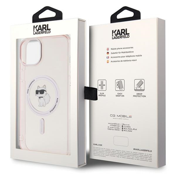 Karl Lagerfeld KLHMP15MHFCCNOP Apple iPhone 15 Plus / 14 Plus hardcase IML Choupette MagSafe pink