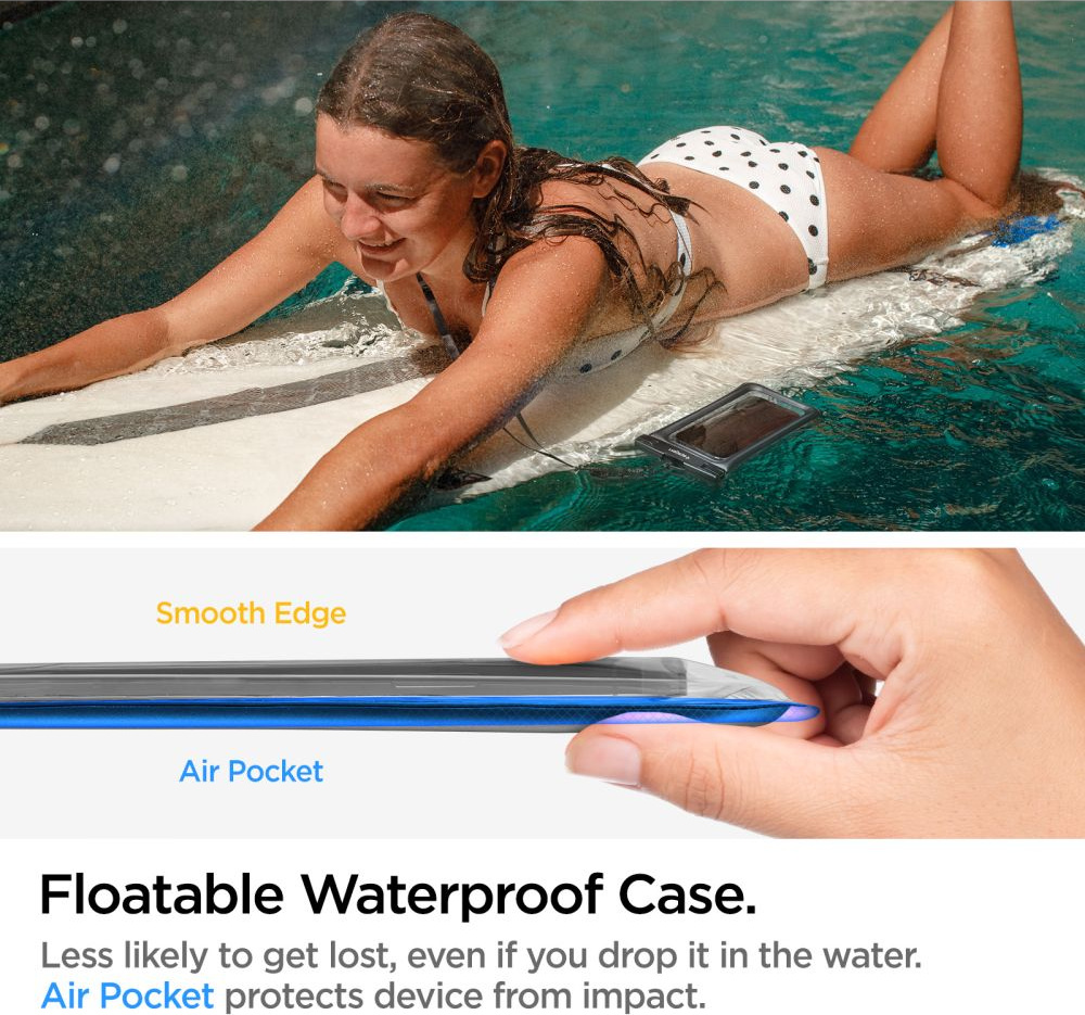 Spigen A610 Universal Waterproof Float Case Black