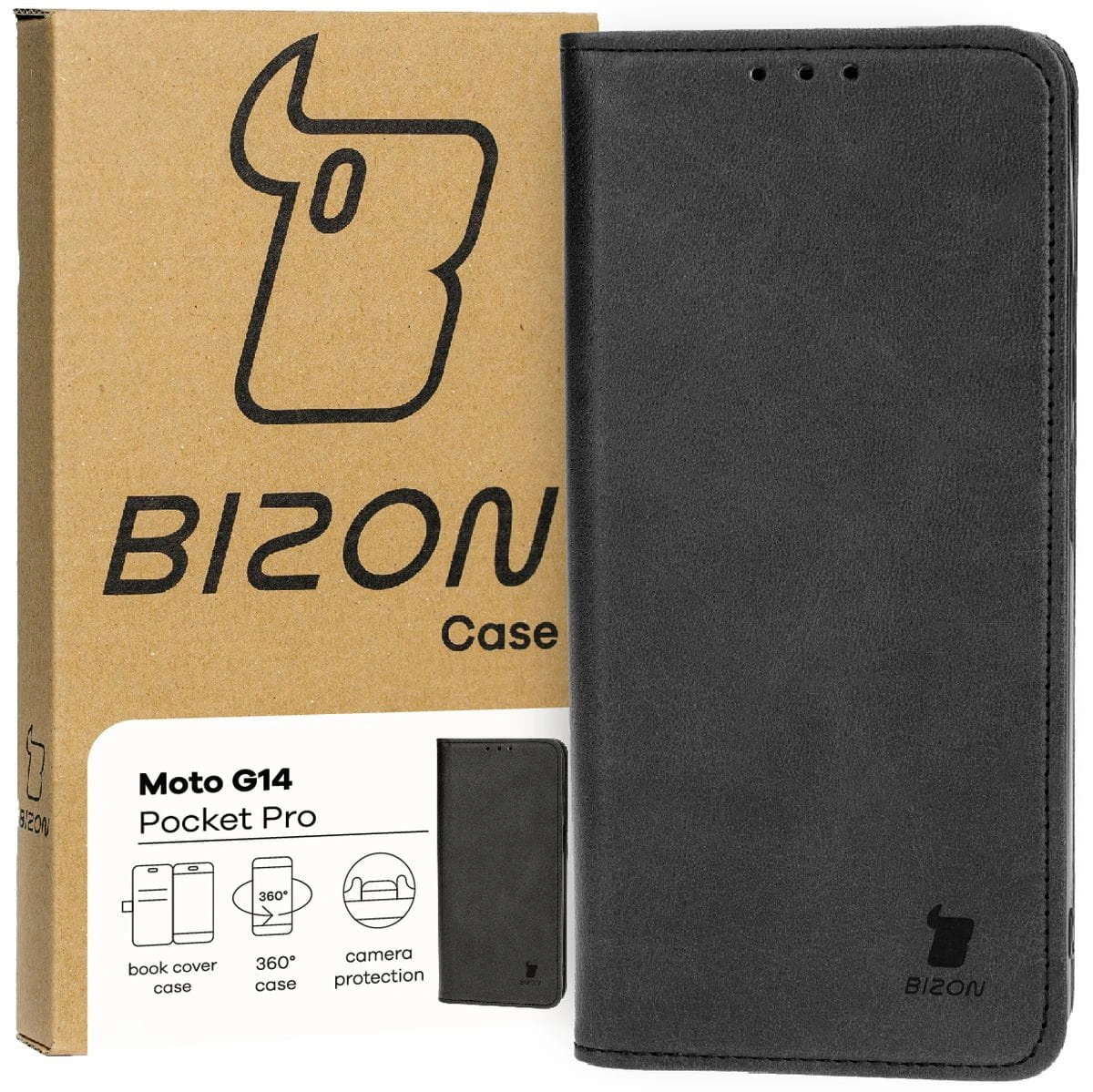 Bizon Case Pocket Pro Motorola Moto G14 black