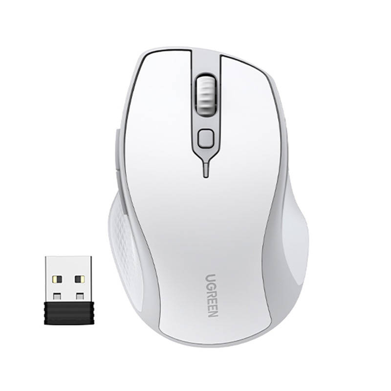 Wireless mouse UGREEN MU101 2.4G/BT (white)