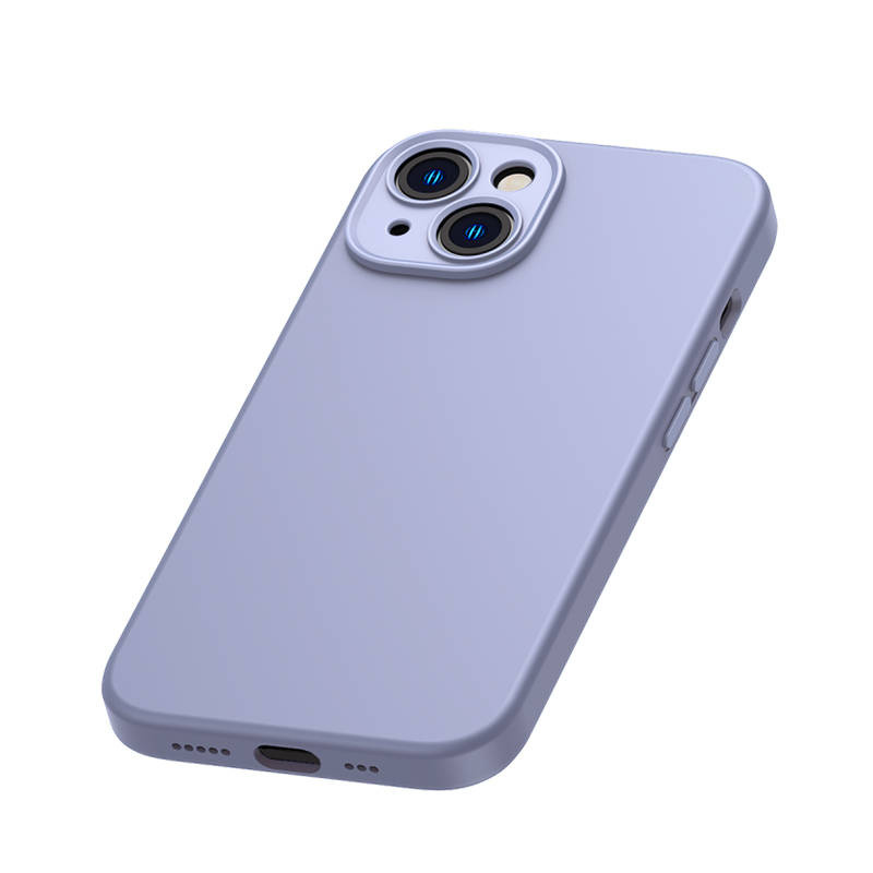 Baseus Liquid Silica Gel Case + Glass Apple iPhone 14 Plus (lavender)