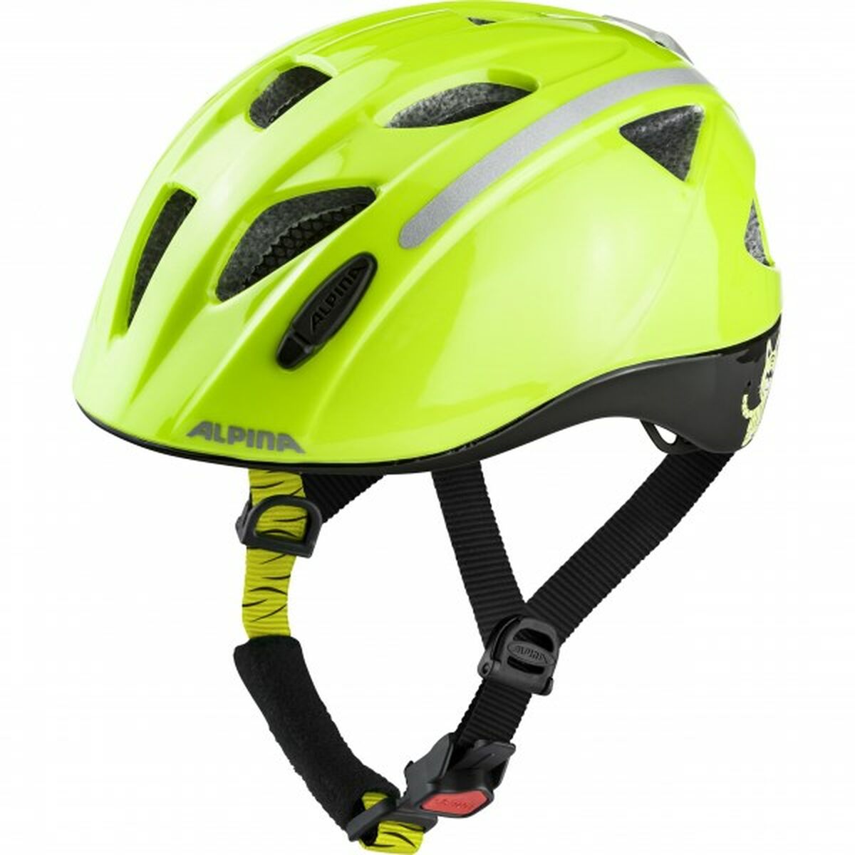 Children's Cycling Helmet Alpina XIMO FLASH Yellow Black 49-54 cm