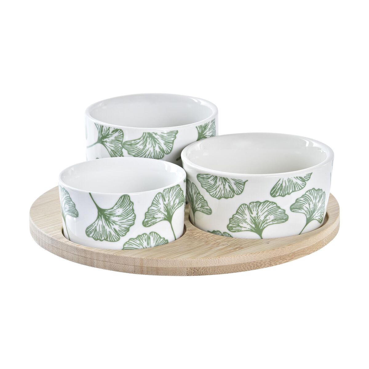 Appetizer Set DKD Home Decor Sheets Stoneware Tropical 18 x 18 x 1 cm