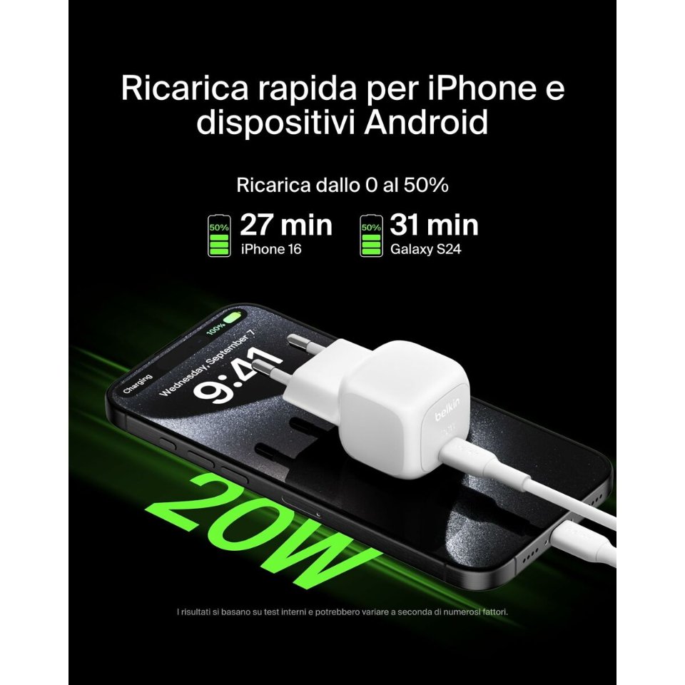 Wall Charger Belkin WCA009KQWH White 20 W