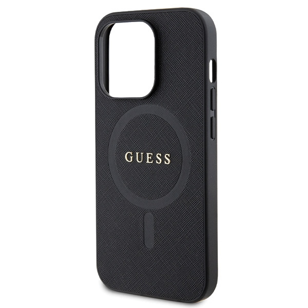 Guess GUHMP14LPSAHMCK Apple iPhone 14 Pro hardcase Saffiano MagSafe black