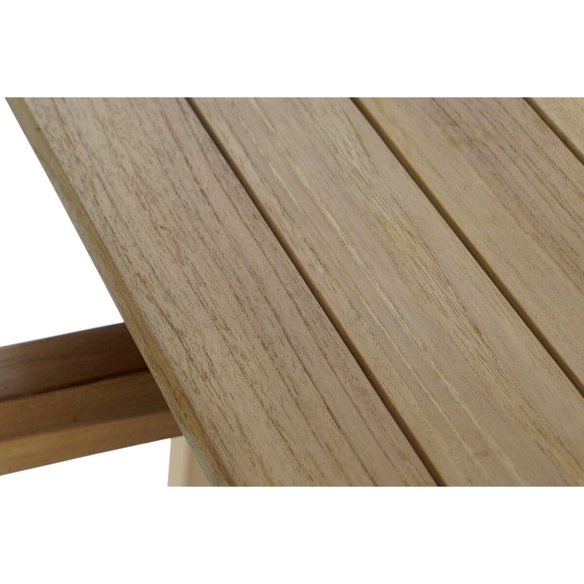 Table set with 4 chairs DKD Home Decor 90 x 90 x 75 cm Teak Rope