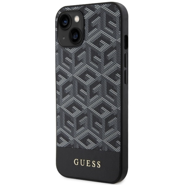 Guess GUHMP14MHGCFSEK Apple iPhone 14 Plus black hardcase GCube Stripes MagSafe
