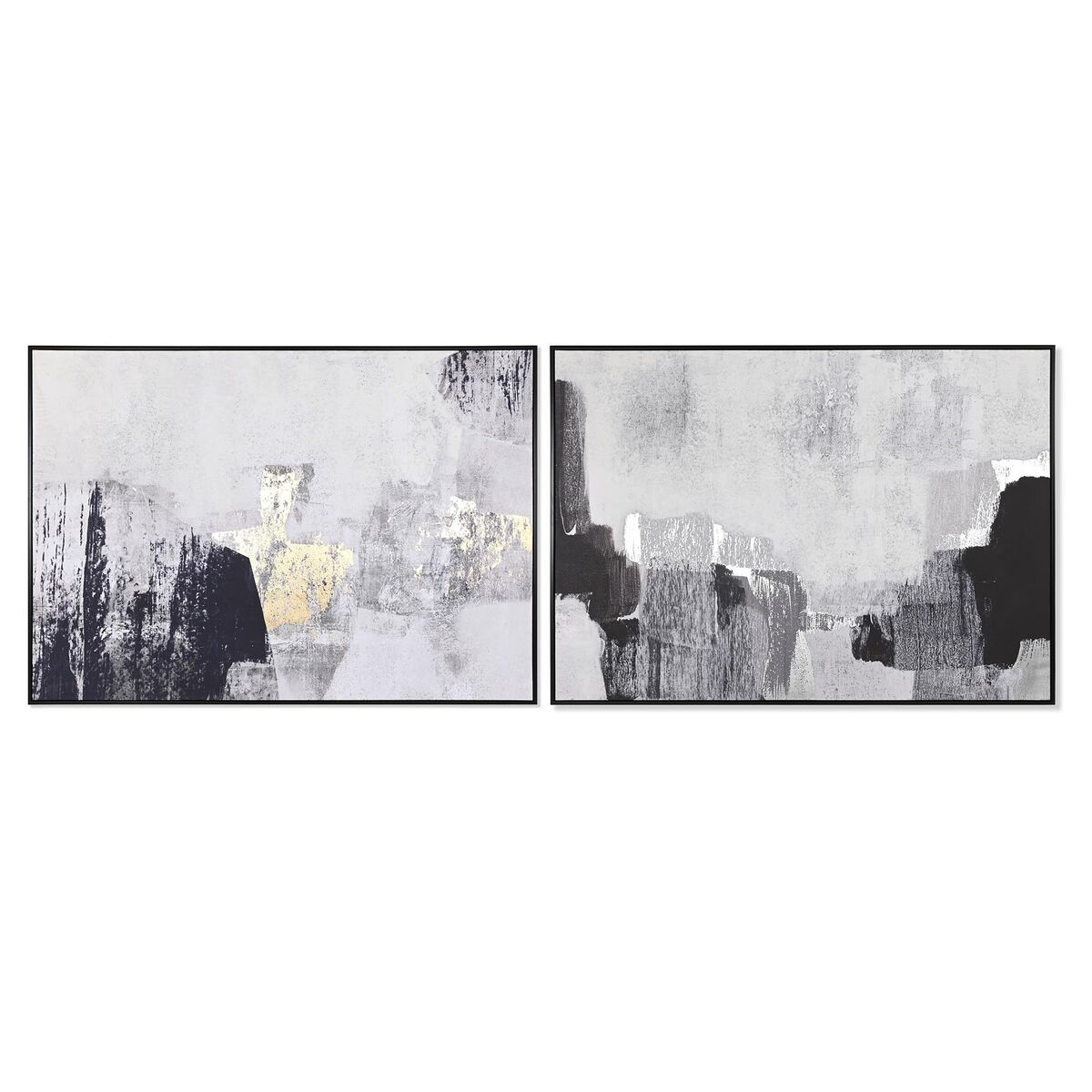 Painting DKD Home Decor 143 x 4,5 x 103 cm Abstract Urban (2 Units)